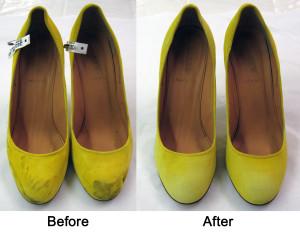 Green Shoes Before and After