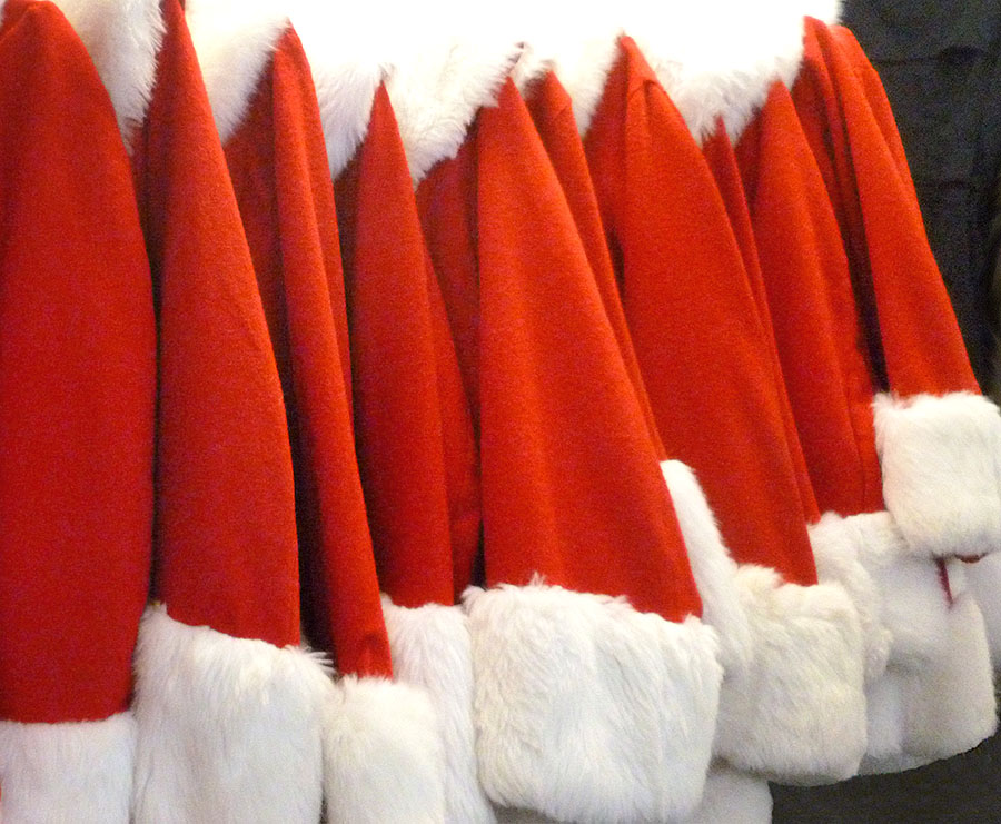 Whether you have one or a whole rack of Santa suits, we can clean them quickly and send them back to you
