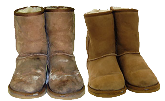 dry clean uggs before and after