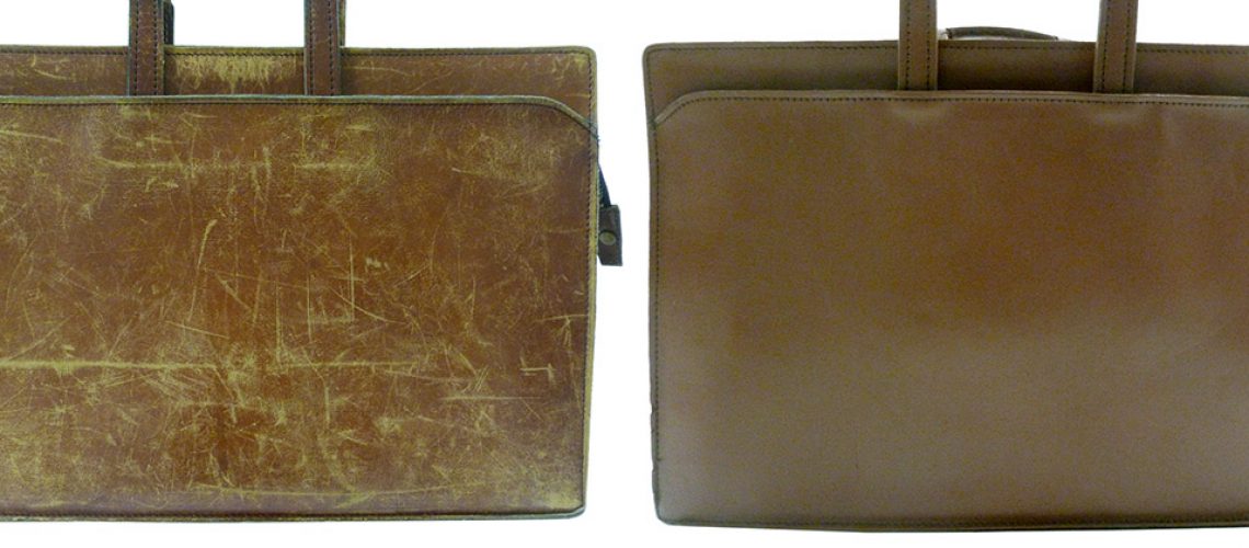 A well used leather briefcase can be restored to its original beauty